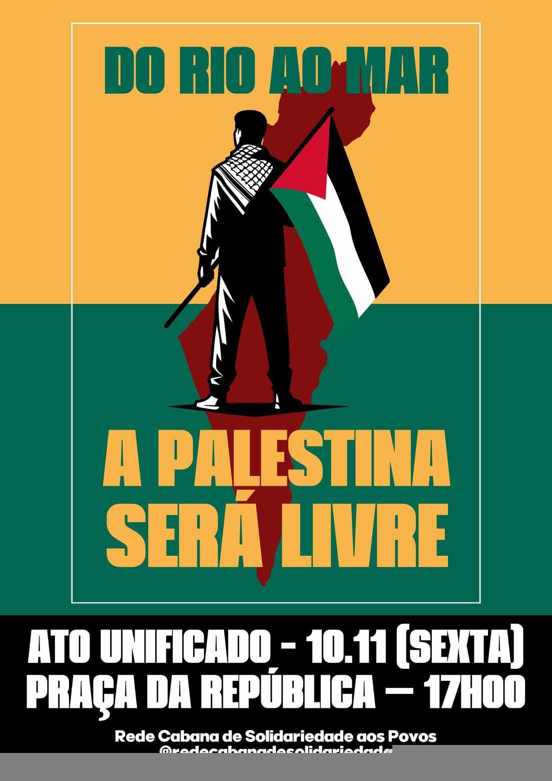 CCLA presente no ato do dia 10/11/23 para defender uma Palestina livre