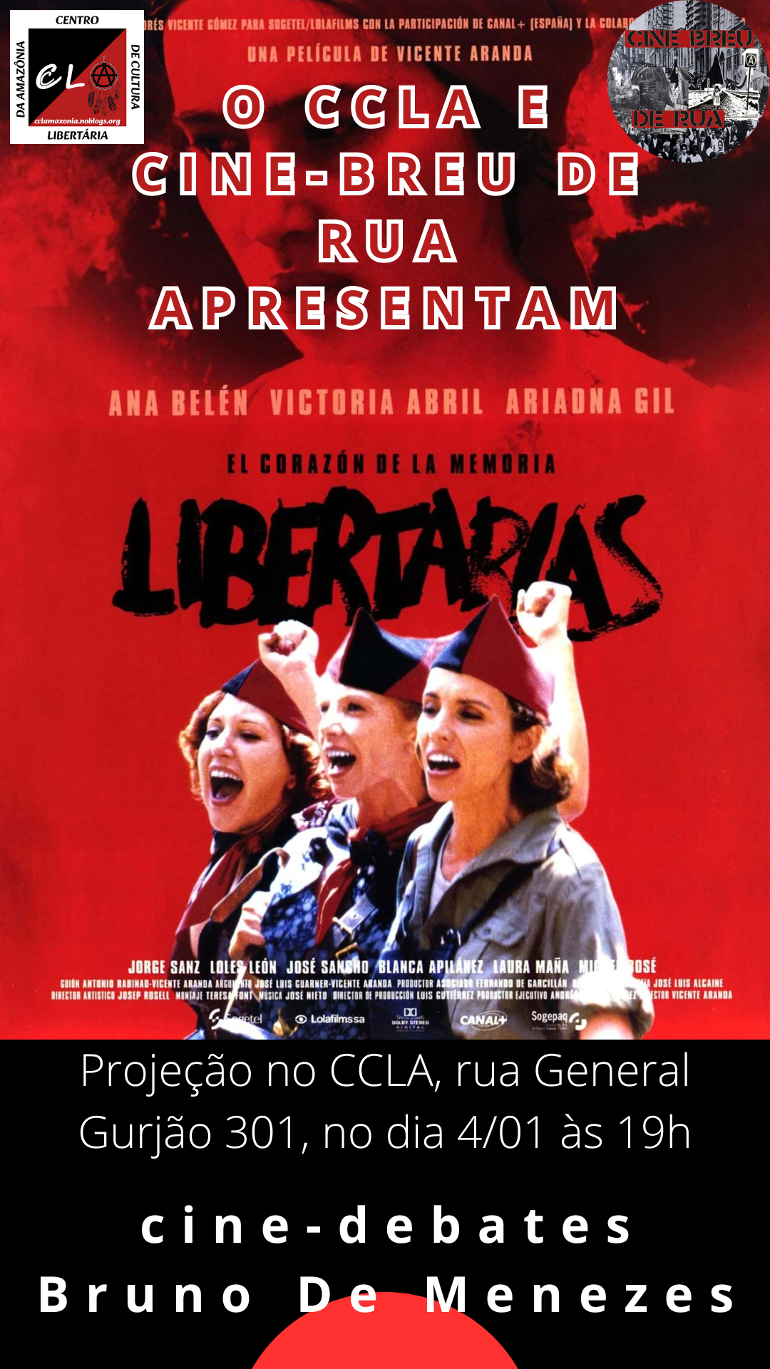 Terceira sessão do ciclo de cine-debates: Libertárias (Vicente Aranda, 1996)
