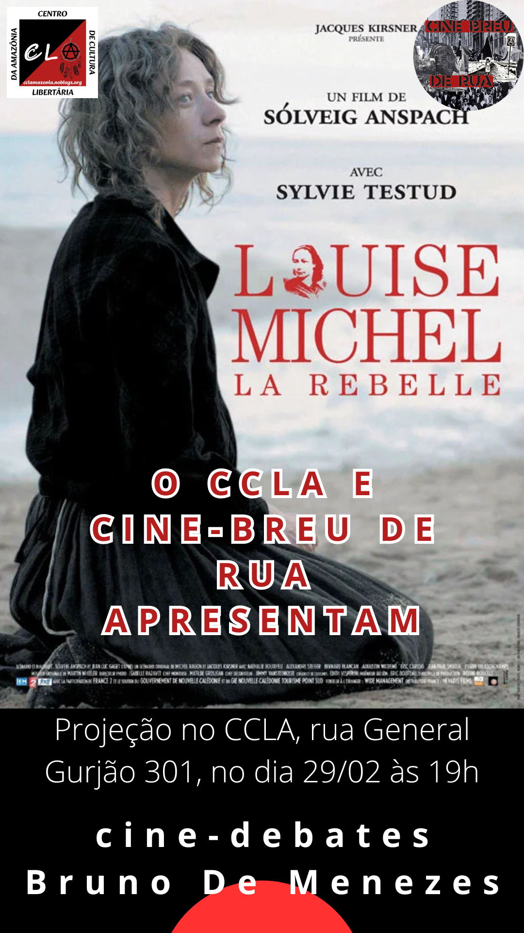 Projeção do filme Louise Michel (França, 2009) no cine-debate do CCLA
